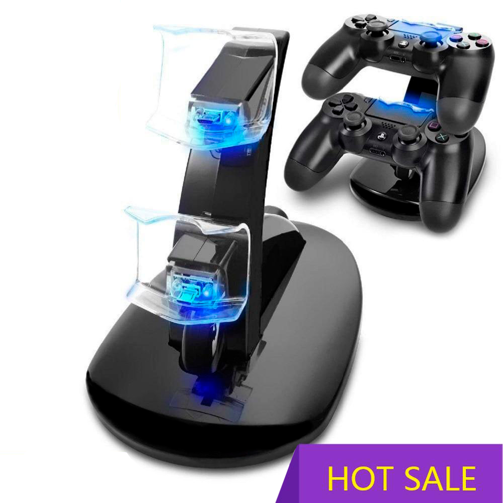 Controller Charger Dock LED Dual USB PS4